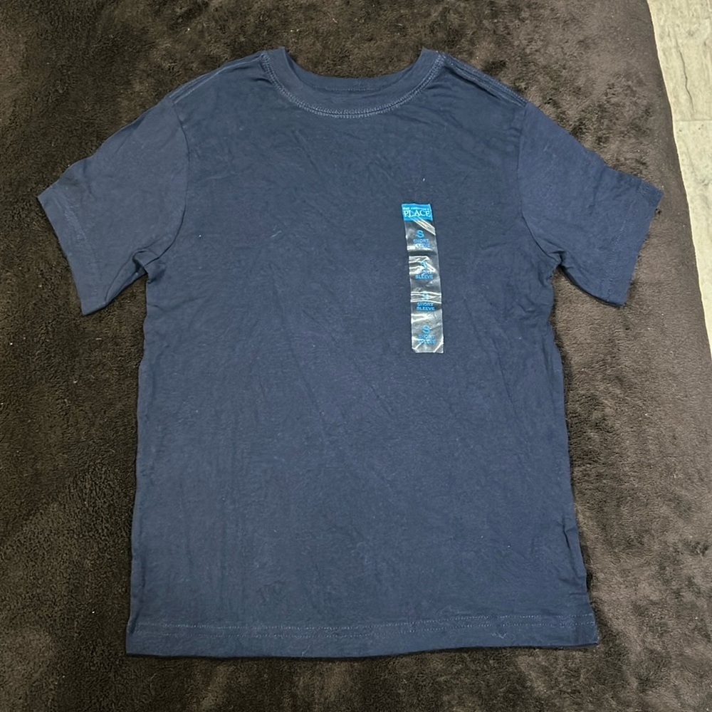 The Children’s Place Navy‎ Blue Basic Short Sleeve Crewneck T-Shirt SM 5/6 NWT